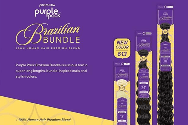 Outre Human Hair Blend Weave Premium Purple Pack Brazilian Bundle Natural Body