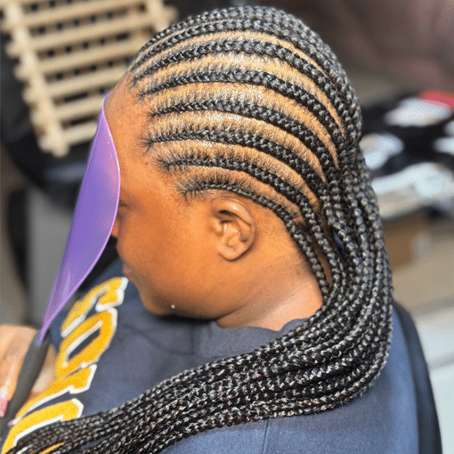 straight back braids